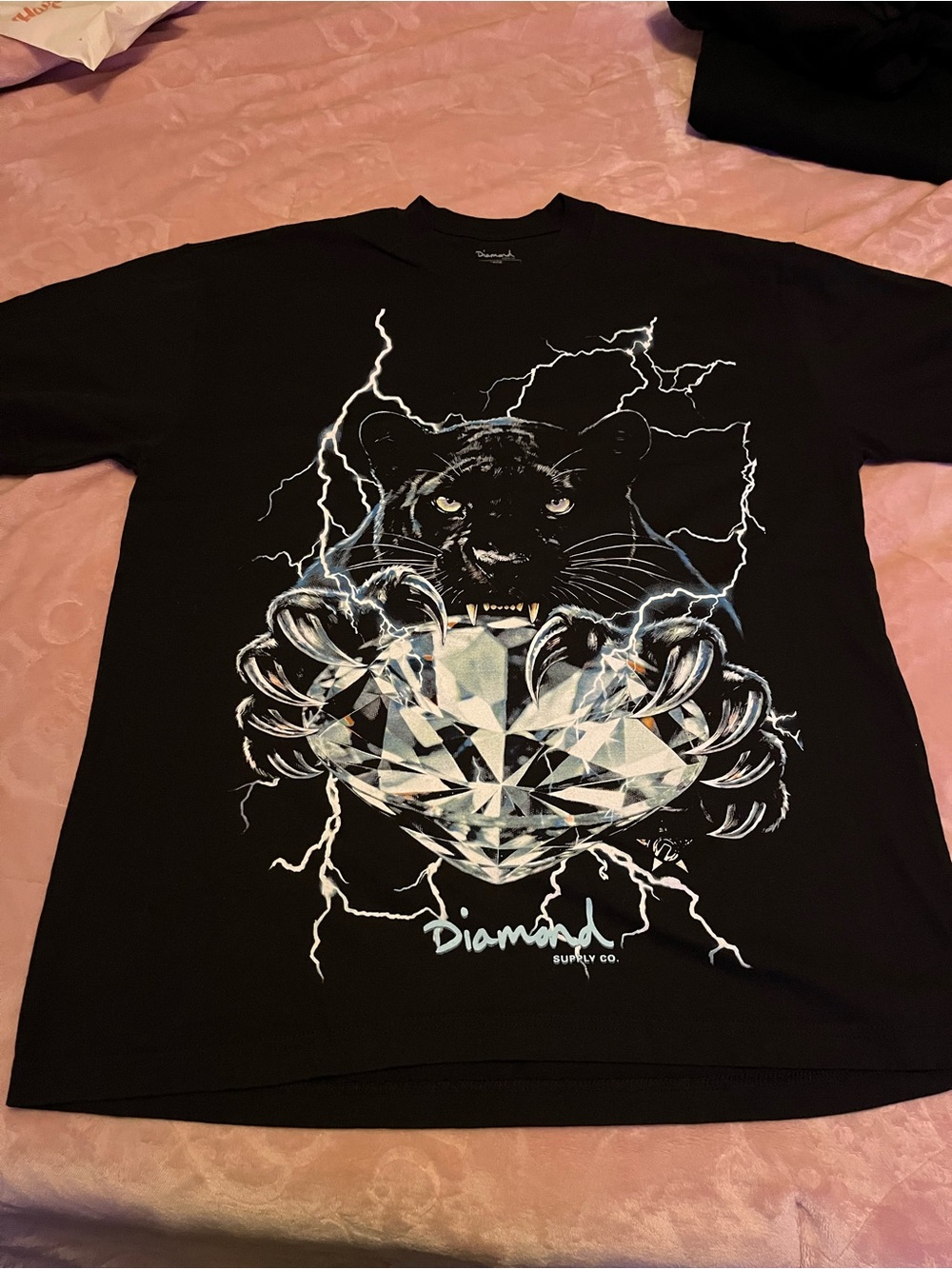 Diamond Supply Co. Black Tee with Panther Claw & Diamond Graphic